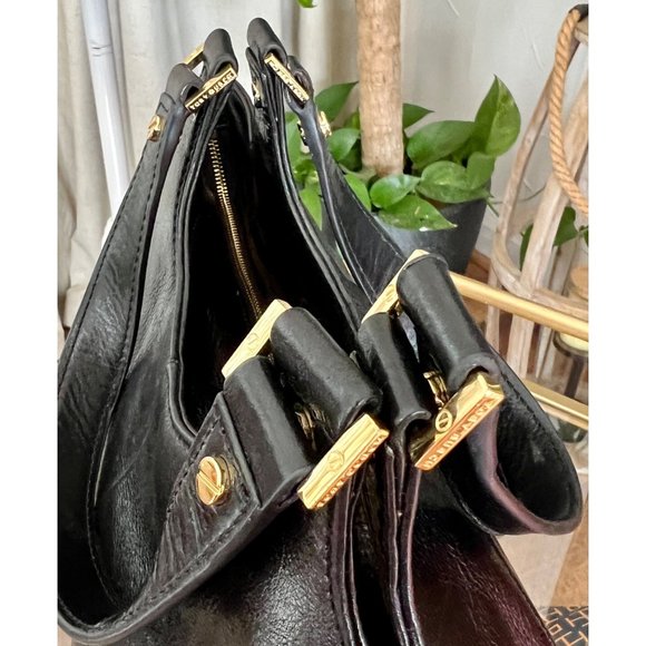 ♦️♦️  TORY BURCH AUTHENTIC BLACK BOMBE ELLA SATCHEL ♦️♦️ - Picture 13 of 16